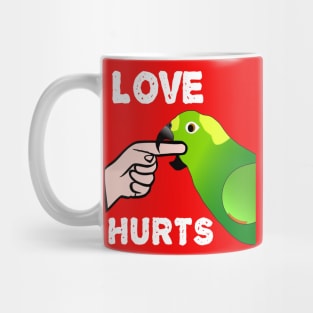 Love Hurts Yellow Naped Amazon Parrot Biting Mug